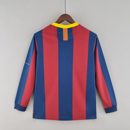 Retro Barcelona Long Sleeve 10/11UEFA Champions League Home S-XXL