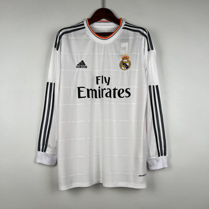 Retro Long Sleeve Real Madrid 13/14 Home S-XXL