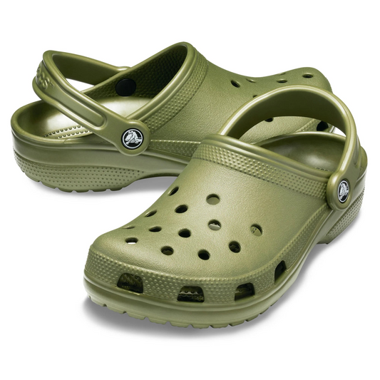 army green crocs