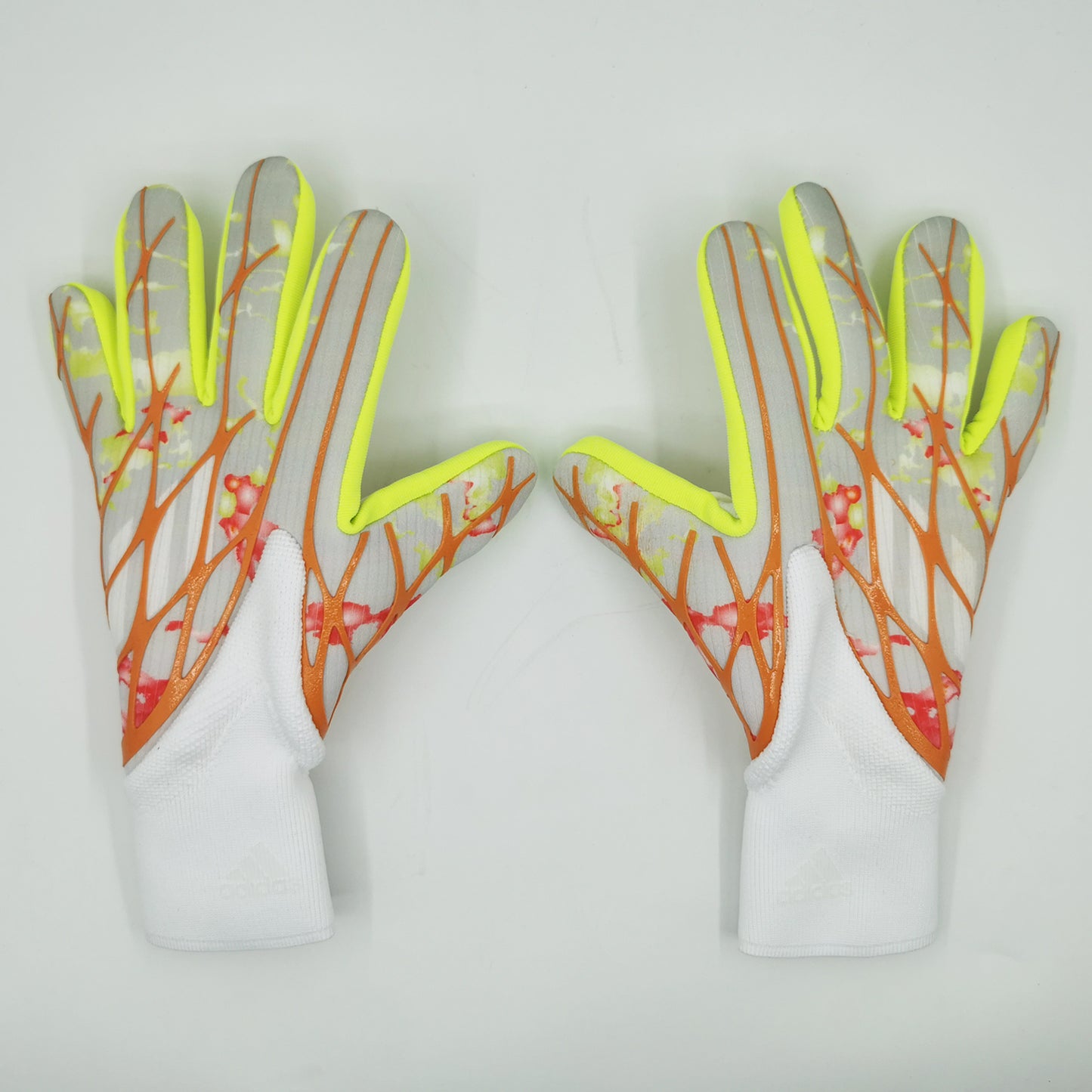 adidas gloves orange,yellow and white