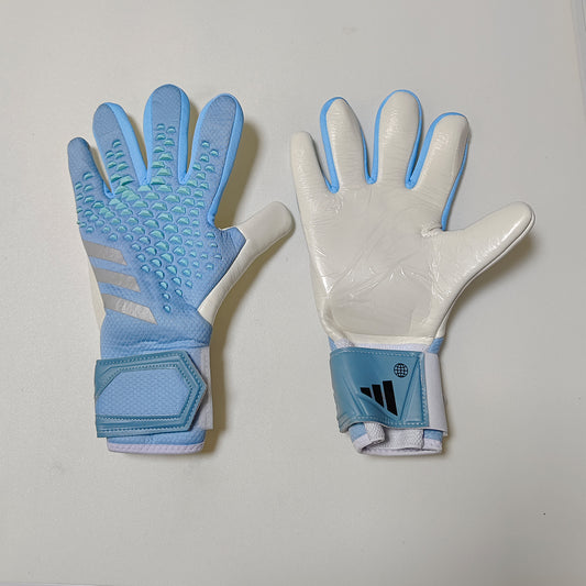 adidas gloves baby blue and white