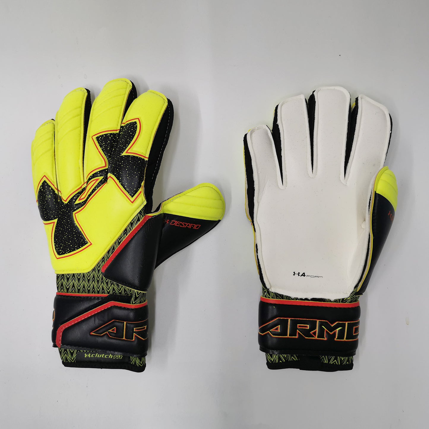 under armour gloves yellow and black