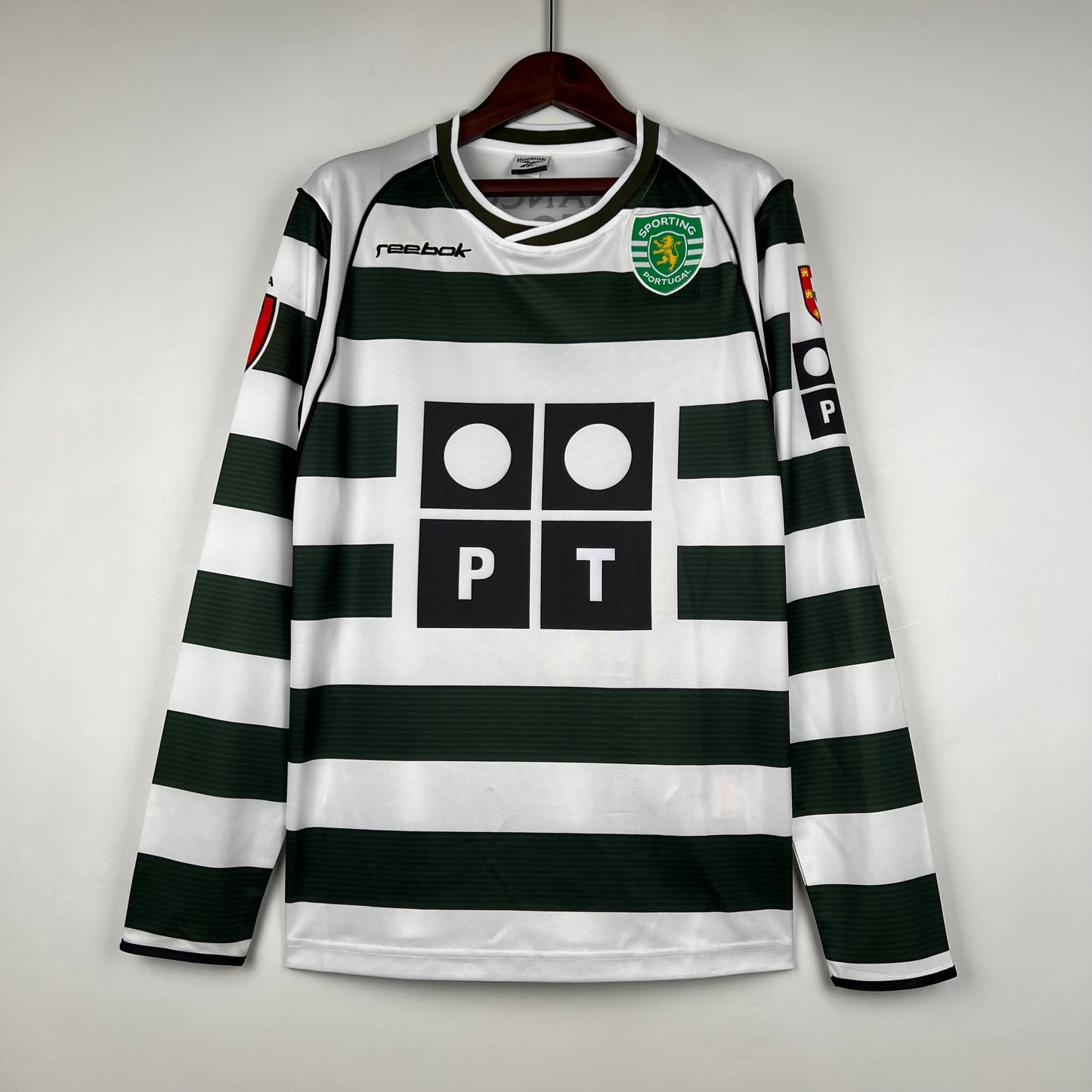 Retro Long Sleeve Sporting Lisbon 01/03 Home S-XXL