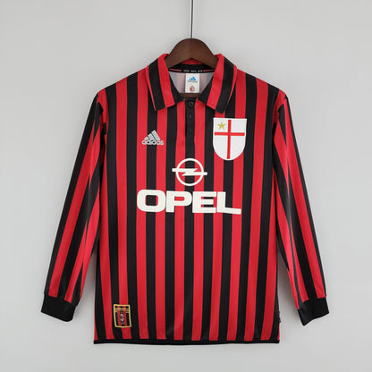 Retro Long Sleeve 99/00 AC Milan home S-XXL